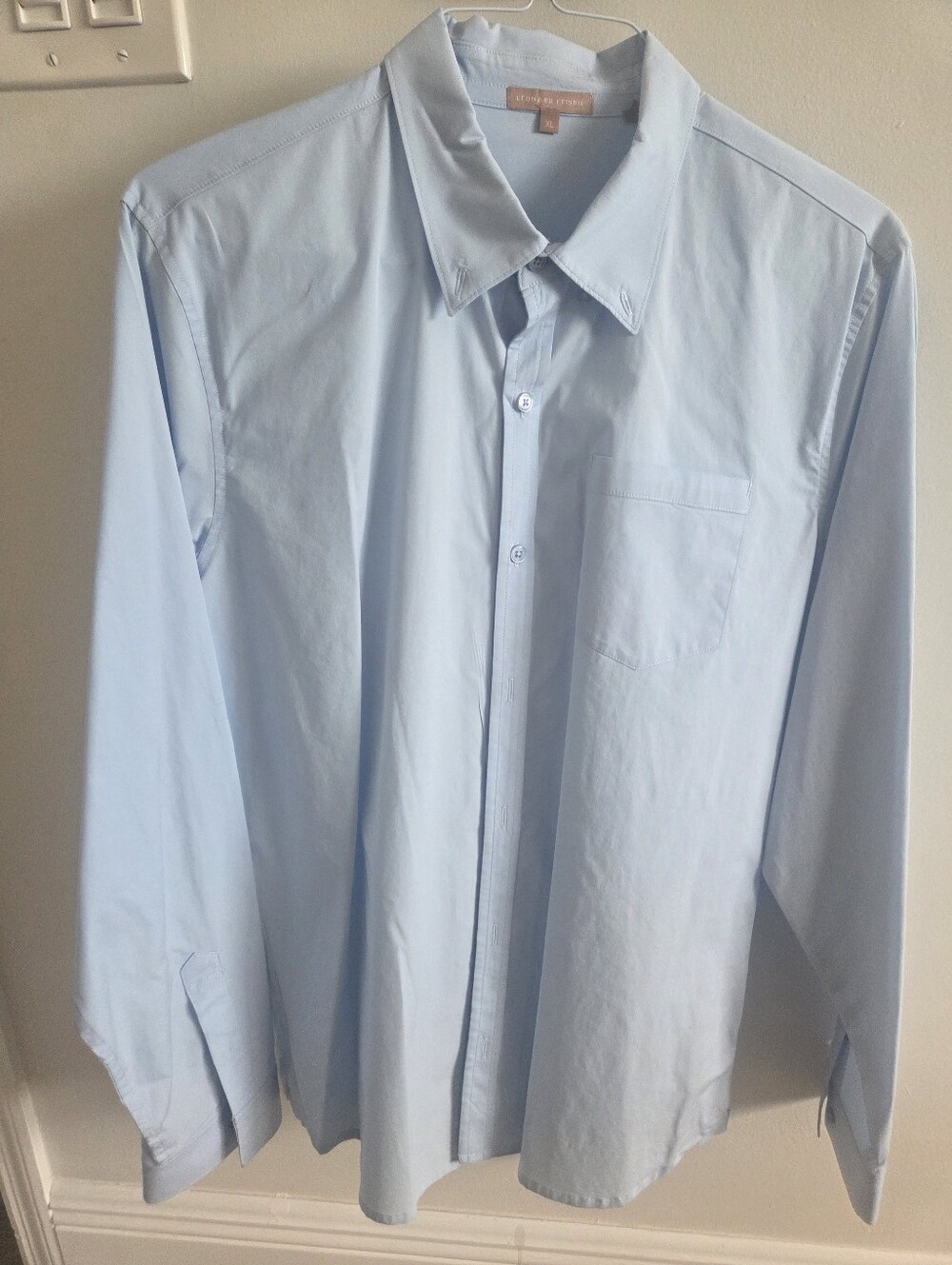 Leonardo Frisbe Light Blue Men's Dress Shirt - Classic Button-Up Sz XL
